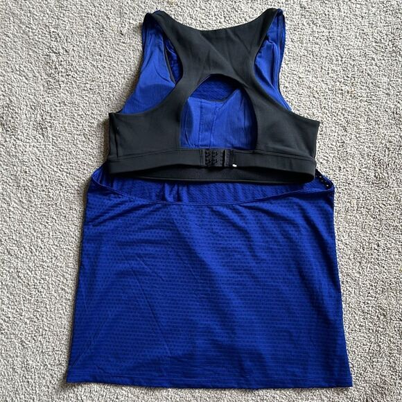 Athleta Sculptek Tank in Cobalt Blue with Built in Bra! - Picture 7 of 12